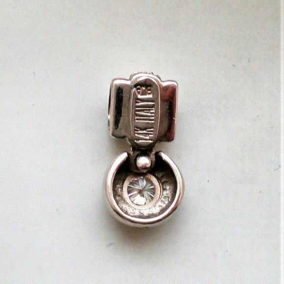 Vintage Italy Designer 14K White Gold 0.50CT Diamond Cluster Pendant Charm P - Picture 2 of 4